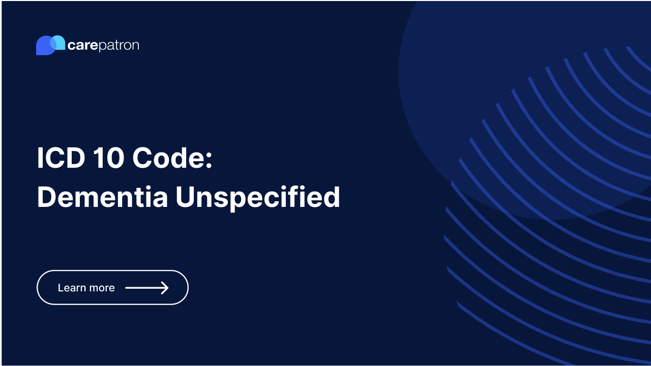 Dementia Unspecified ICD10CM Codes 2023